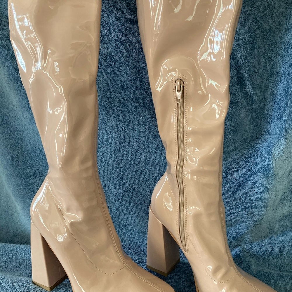Women's Patent Leather Knee-High Boots